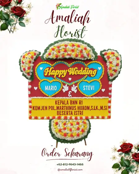 Papan Bunga Pernikahan Bergas Lor